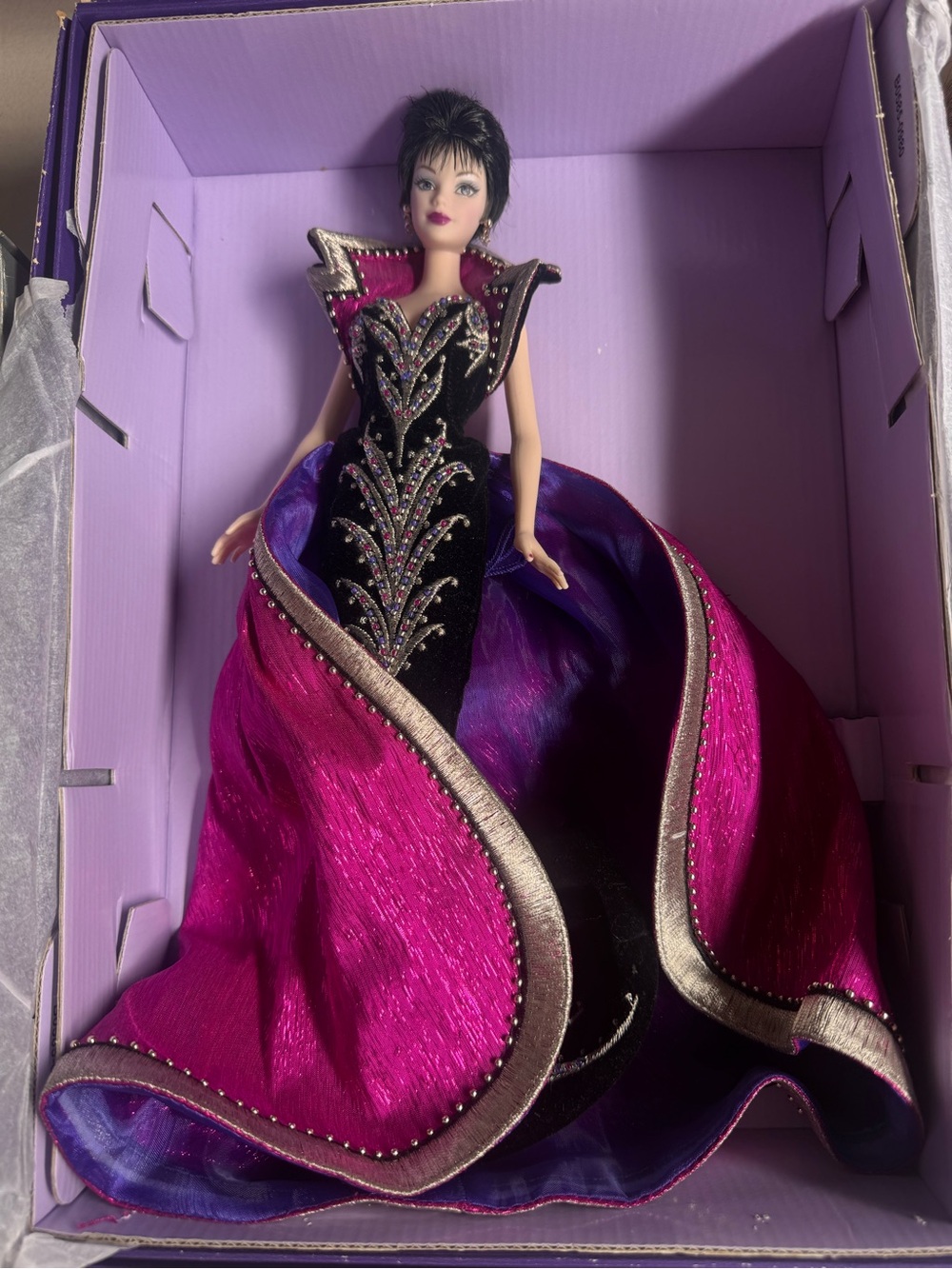 Bob Mackie Brunette Brilliance Barbie Doll B0585, Red Carpet Edition, NRFB, 2002